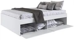 Cama Casal Queen 2 Portas Com 2 Mesas de Cabeceira Tókio A05 Branco -