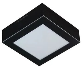 Plafon Led Sobrepor Quadrado 9W Preto Valencia - LED BRANCO FRIO (6500K)