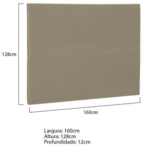 Cabeceira Queen Porto P04 160 cm Suede - ADJ Decor