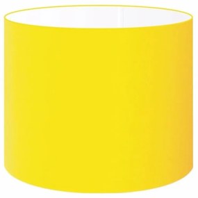 Cúpula em tecido cilíndrica abajur luminária cp-4146 40x30cm amarelo
