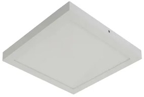 Plafon Led Sobrepor Quadrado Aluminio Branco 24W Yamamura - LED BRANCO FRIO (6000K)