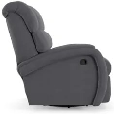 Poltrona do Papai Reclinável Kalie Glider Giratória USB FH9 Veludo Cin