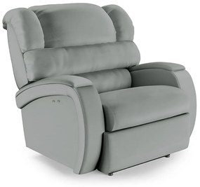 Poltrona do Papai Reclinável Napoli Power Touch Massagem PU Cinza FH1 - D'Rossi