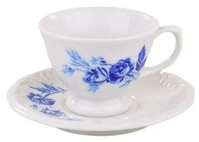 Xícara Café Com Pires 70Ml Porcelana Schmidt - Dec. Cora 2267