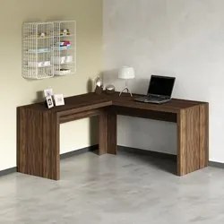 Mesa de canto para Home Office ME4116 Nogal - Tecno Mobili