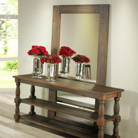Espelho Retangular Decorativo com Moldura 200x100 Fiore Canela G04 - Gran Belo