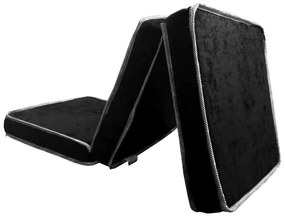 Puff Multifuncional Banco E Colch�O 188X78Cm Suede (Preto)