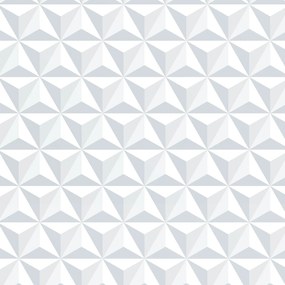 Papel de parede adesivo geométrico triângulos brancos
