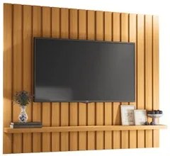 Painel Para TV Suspenso Ripado 60 Pol. 160cm Like H01 Cinamomo - Mpoze