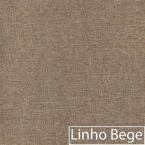 Calçadeira Estofada Veneza 195 cm King Size Linho Bege - ADJ Decor