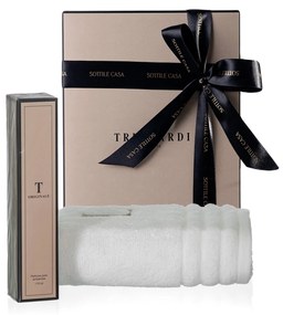Kit Presente Trussardi Perfume p/ Ambientes Originale 110ml + Toalha de Rosto Imperiale Branco