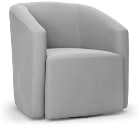 Poltrona Decorativa Base Giratória Stella Max Suede D03 - D'Rossi - Cinza