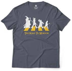 Camiseta Unissex The Road to Mordor O Senhor dos Anéis - Cinza Chumbo - G