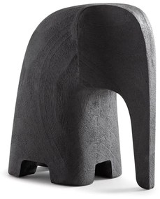 Escultura Elefante em Poliresina 18cm - Preta - Escultura Elefante Em Poliresina Preto 18cm