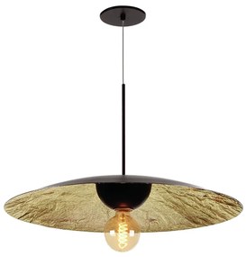 Pendente Aspen Rebatedor Ø60X35Cm Disco Curvo Metal Alumínio 01Xe27 -... (DOURADO FOSCO, LUNA)