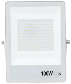 Projetor Led Ultrafino Branco 100w 3000k Ip65