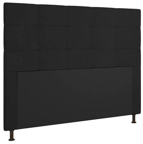 Cabeceira Stambul Para Cama Box Casal 140 cm Suede Preto - D'Rossi