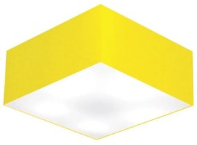 Plafon de Sobrepor Quadrado SP-3012 Cúpula Cor Amarelo