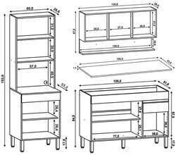 Armário de Cozinha 3 Peças Balcão 120cm com Tampo Lina06 K02 Supremo/F