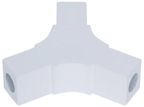 Juncao Y Perfil Sobrepor Aluminio Branco Sem Iluminacao Fit15