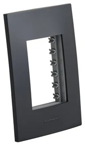 Placa 4x2 3 Modulos Preto Inova Pro Class