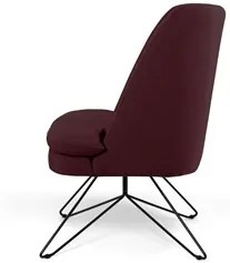 Kit 2 Poltronas Decorativas Base Orby Pérsia Suede C-278 Marsala - Dom