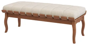 Banco Decorativo Sala de Estar Fiord 160cm Linho Bege G42 - Gran Belo