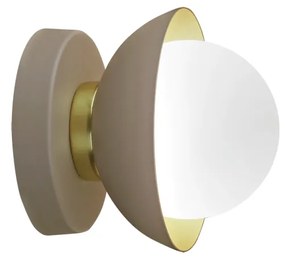 Arandela Bibelô Ø13X8,9Cm Globo Ø10Cm Fosco 1Xg9 Anel Distanciador Dou... (DR-M - Dourado Metálico, BT - Branco Texturizado)