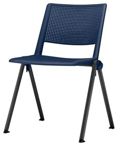 Cadeira Up Assento Azul Base Fixa Preta - 54306 Sun House