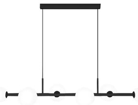 Pendente Aluminio Vidro Orbit 105X26,5Cm - PRETO