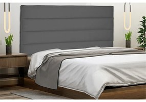 Cabeceira La Italiana Para Cama Box Solteiro 90 cm Suede Cinza- D'Rossi