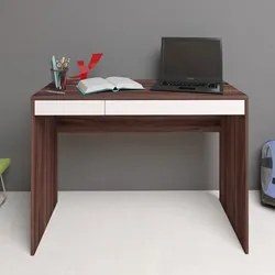 Escrivaninha  Mesa para Computador 2 Gavetas Mobile College Ipê/Branco