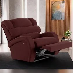 Poltrona do Papai Reclinável Kalie Power Touch Massagem FH9 Veludo Vin