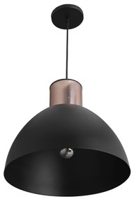 Pendente Aluminio E27 8W 35Cm - PRETO/COBRE