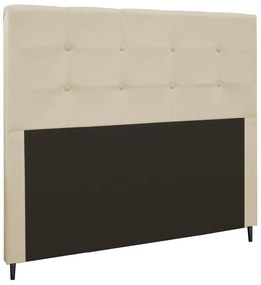 Cabeceira Luna Para Cama Box Casal 140 cm Suede - D'Rossi - Bege