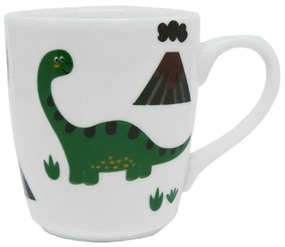 Caneca 225Ml Porcelana Schmidt - Dec. Dinossauros Infantil