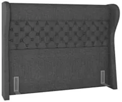 Cabeceira Cama Box Casal King 195cm Trinidad Z37 Linho Cinza - Mpozena
