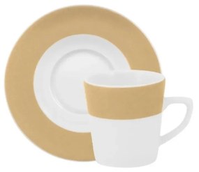 Xícara Café Com Pires 70Ml Porcelana Schmidt - Dec. Matte Cappuccino 2372