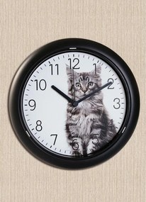 Relógio de Parede Redondo Gato