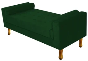 Recamier Baú Félix Casal 140cm Suede Verde - ADJ Decor