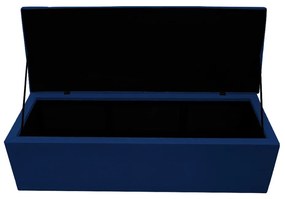 Calçadeira Copenhague 140 cm Casal Suede Azul Marinho - ADJ Decor