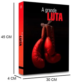 Livro Decorativo"A Grande Luta" 45x30x4 Cm - D'Rossi