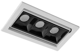 Plafon Led Embutir Branco Preto 7w 2700k 12 Picco