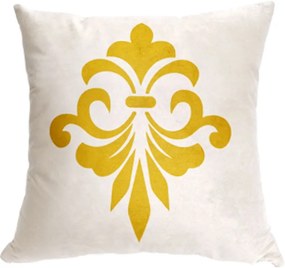 Capa de Almofada de Veludo Lotus Tons Amarelo 44x44cm - Opção 3 - Somente Capa