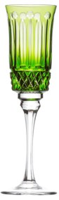 Taça de Cristal Lapidado P/ Champagne - Verde Claro - 69  Verde Claro - 69