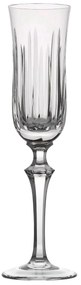 Taça de Cristal Lapidado p/ Champagne 37 - Transparente  Incolor