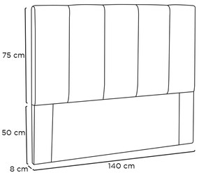 Cabeceira Casal Australia 140cm Suede - ADJ Decor