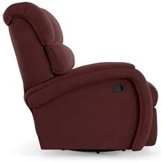 Poltrona do Papai Reclinável Kalie Glider Giratória USB FH9 Veludo Vin