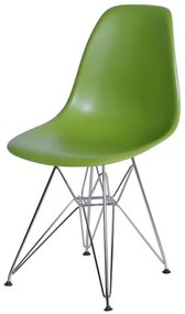 Cadeira Eames Polipropileno Verde Base Cromada - 15053 Sun House