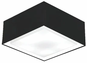 Plafon Para Sala Quadrado SL-3040 Cúpula Cor Preto